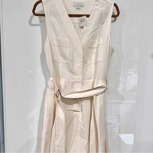 Club Monaco NEW Day-to-Night Sleeveless Linen Blend Mini Dress Size 8 in White